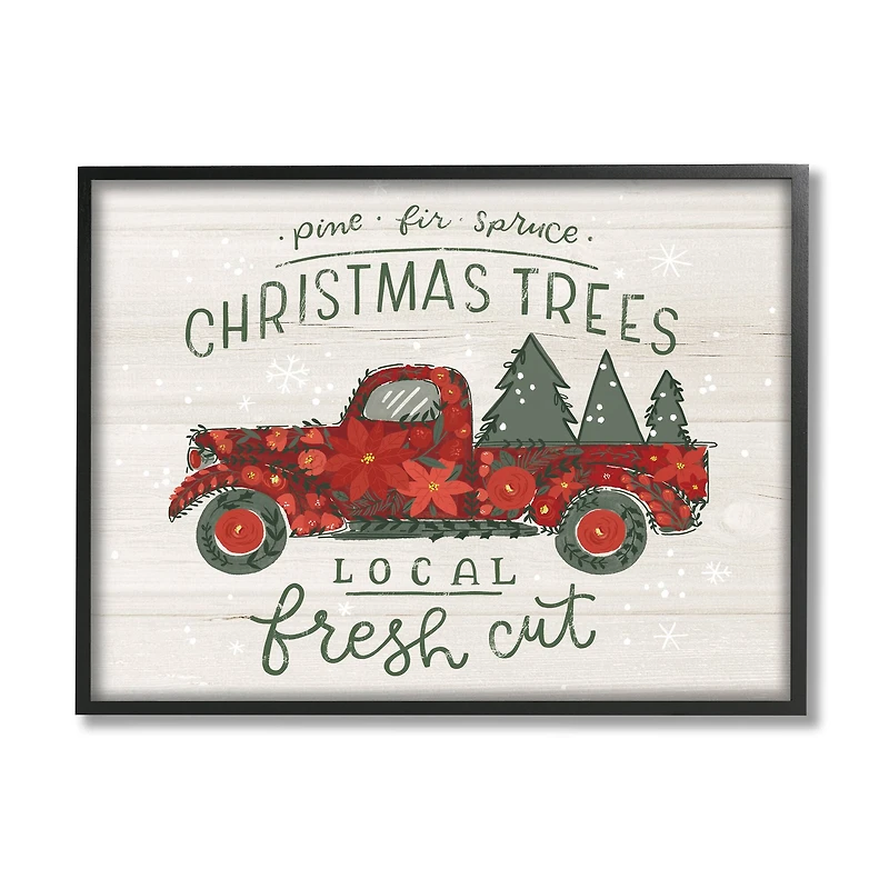 Stupell Industries Local Fresh Cut Christmas Trees Framed Giclee Art