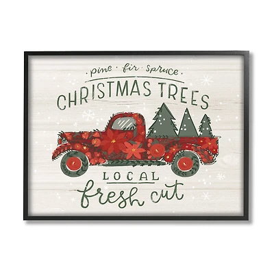 Stupell Industries Local Fresh Cut Christmas Trees Framed Giclee Art