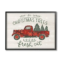 Stupell Industries Local Fresh Cut Christmas Trees Framed Giclee Art
