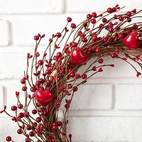 Glitzhome® 18" Valentine's Berry Wreath