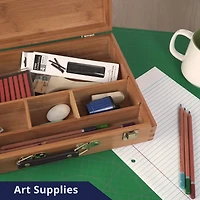 Pacific Arc 14" x 11" Bamboo Paint Box with Palette & 5 Compartments