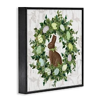 Stupell Industries Spring Easter Egg Wreath Framed Giclee Art