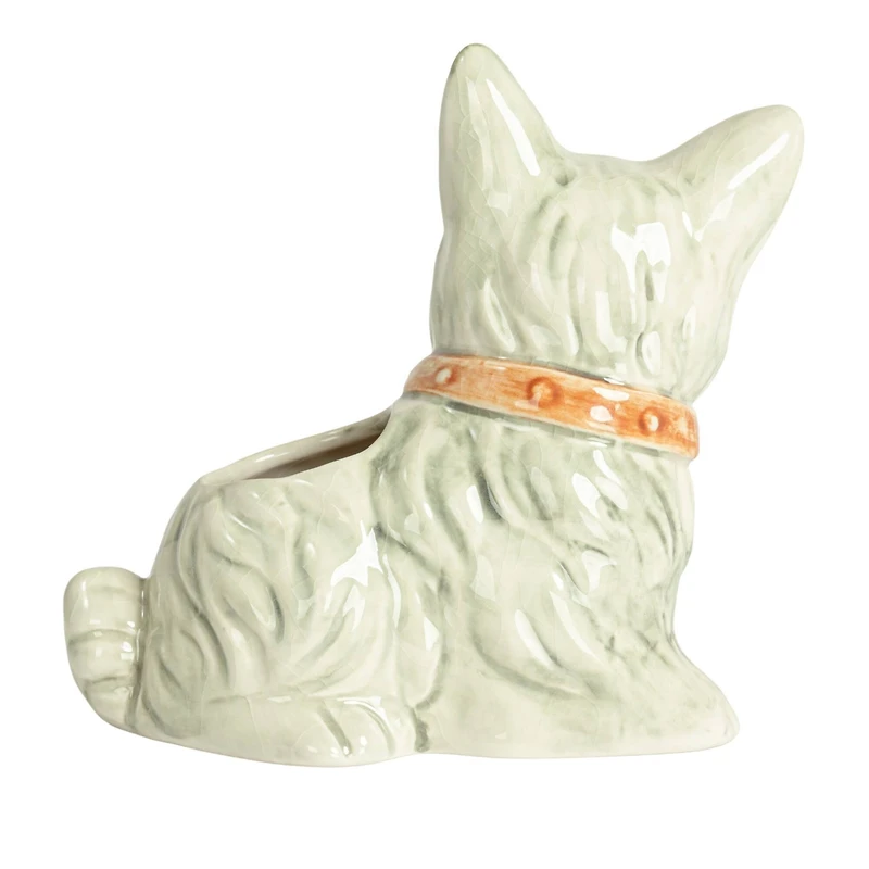 Hello Honey® 7" Scotty Dog Stoneware Planter