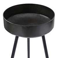 Set of 2" Black Metal Modern Planter, 20" x 20" x 20"