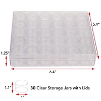 The Beadsmith® 6.5'' x 5.5'' x 1'' Clear Storage Box with Jars