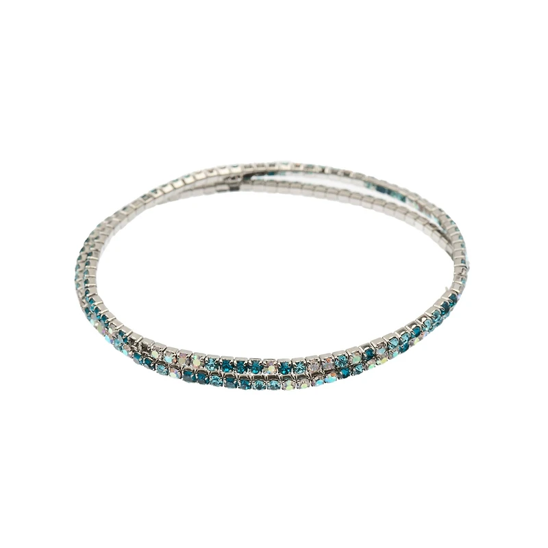 Crystal Lane DIY Silver & Multi Blue Rhinestones Bracelets, 2ct.