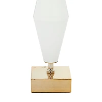 31" Gold Glass Transitional Table Lamp