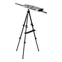 Adjustable Black Aluminum Floor Easel by Artist's Loft™