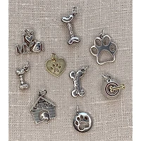 Jewelry Made By Me Silver Dog Charms, 9ct.