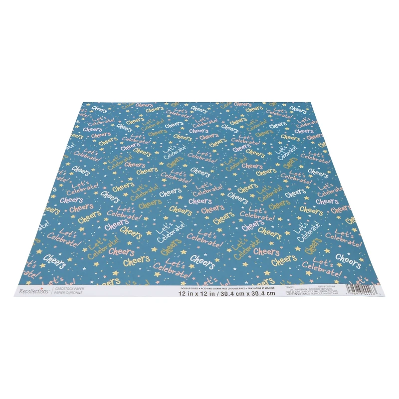 12" x 12" Double-Sided Cheers Cardstock Paper by Recollections™