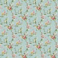 Northcott Elizabeth Light Blue Mini Trail Cotton Fabric