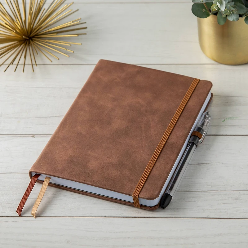 Brown Premium Hardcover Dot Journal, 6" x 8" by Artist's Loft™