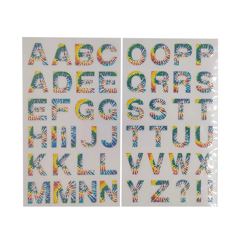 1.25" Iron-On Tie Dye Rainbow Letters by Make Market®