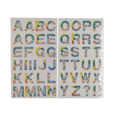 1.25" Iron-On Tie Dye Rainbow Letters by Make Market®