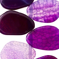 12 Pack:  Large Amethyst Agate Lentil Beads, 35mm by Bead Landing™