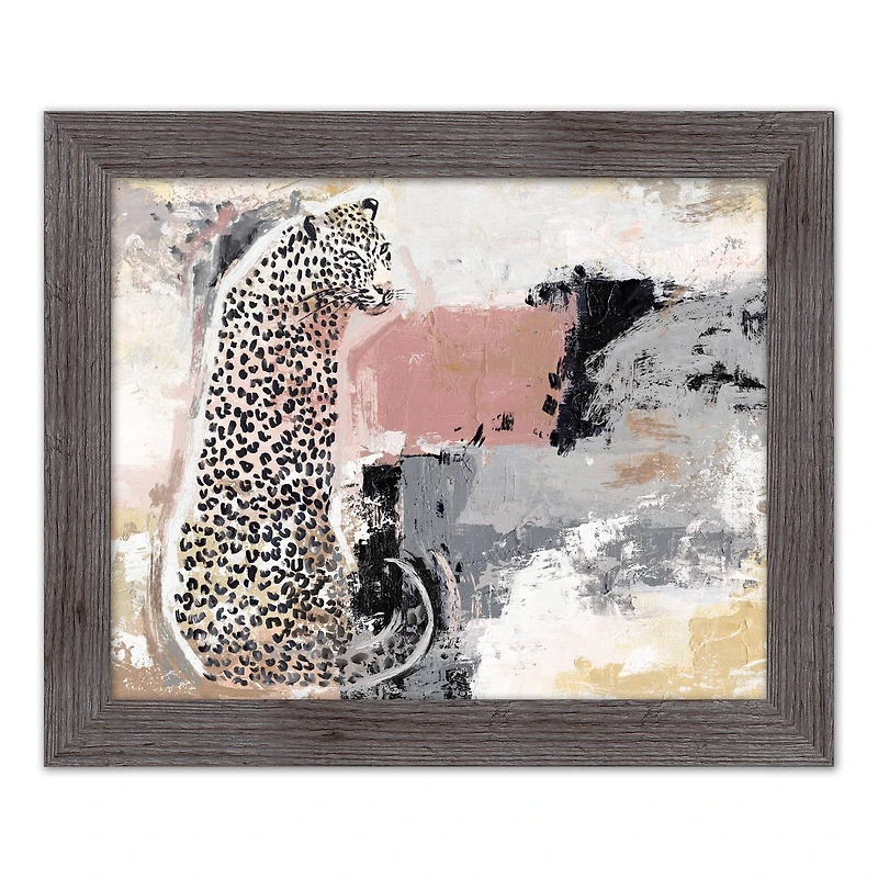 Jungle Cat Abstract Framed Print