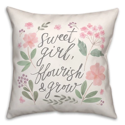 Flourish and Grow 18" x 18" Throw Pillow