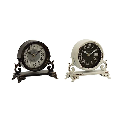 7" Metal Vintage Clock Set