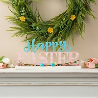 Glitzhome® 15.75" Easter Wooden "Happy Easter" Table Décor
