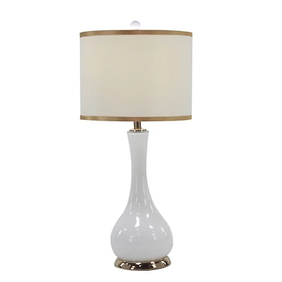 Set of 2 Gold Metal Traditional Table Lamp, 29" x 13" x 13"