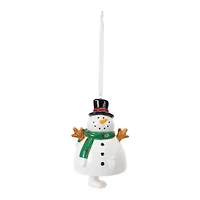 12ct. Ceramic Snowman Bell Ornament