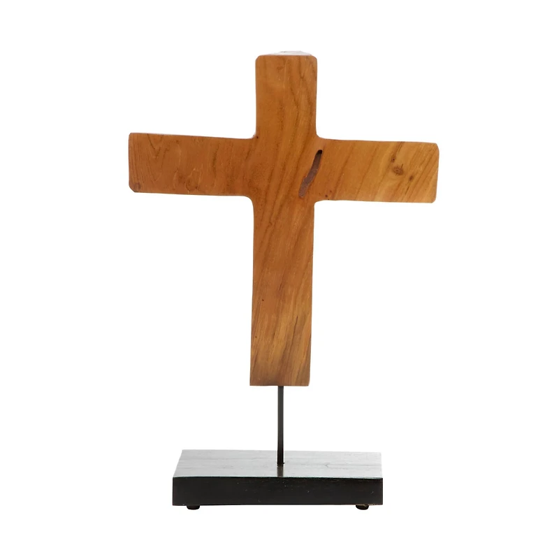 Brown Teak Wood Eclectic Style Table Decor 22" x 15" x 6"