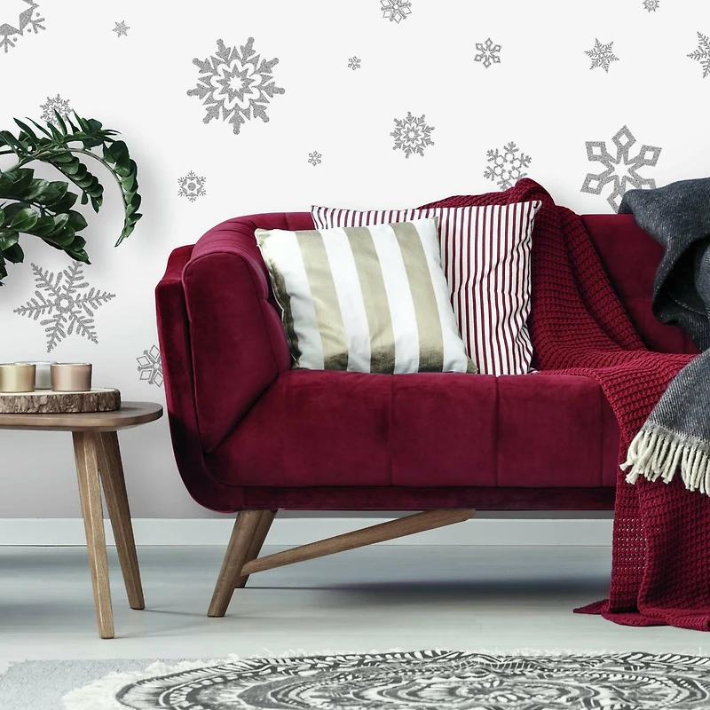 RoomMates Glitter Snowflakes Peel & Stick Wall Decals