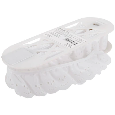 Wrights White Simplicity Bridged Eyelet