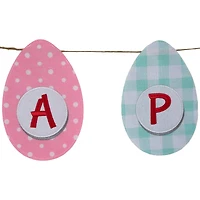 70" Pastel Patterned Happy Easter Hanging Banner