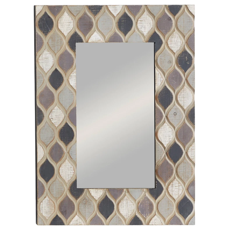 40'' Multi Farmhouse Wood Wall Mirror