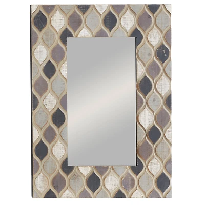 40'' Multi Farmhouse Wood Wall Mirror