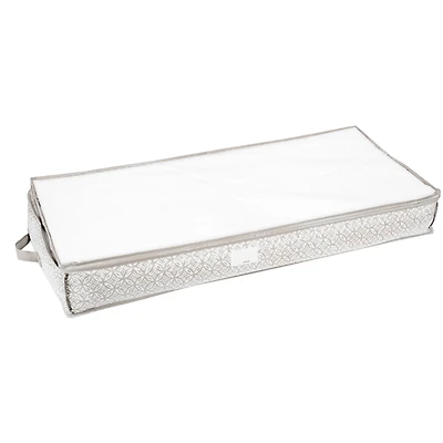 Simplify Gray Boho Under the Bed Storage Bag