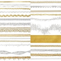 Gold & Silver Ribbon Trim Bundle by Celebrate It®, 25ct.