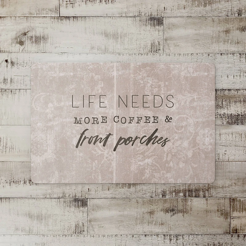 More Coffee & Front Porches Floor Mat, 18" x 27"
