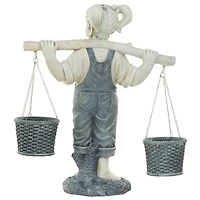 Design Toscano® 2.5ft. Large Flowers for Felicity Little Girl Garden Statue