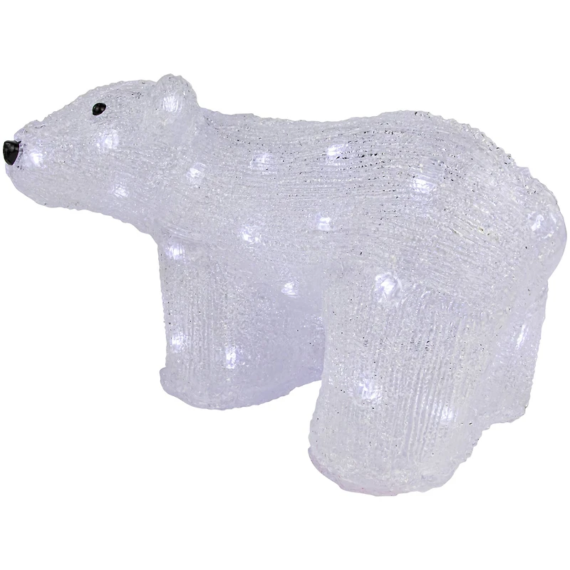 12" Lighted Commercial Grade Acrylic Baby Bear Christmas Display Decoration