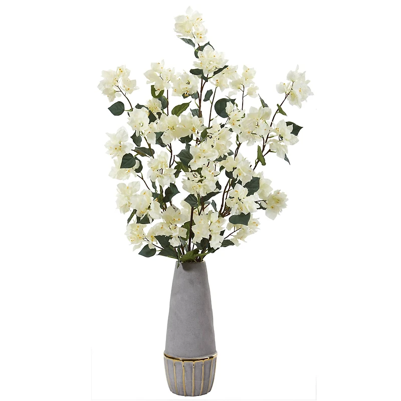 39" Bougainvillea Arrangement In Stoneware Vase