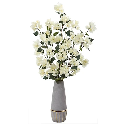 39" Bougainvillea Arrangement In Stoneware Vase