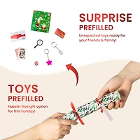 Glitzhome® 10" Christmas Holy Leaves Party Cracker with Gift Contents, 8ct.