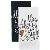 DII® Mr & Mrs Printed Dishtowel Set