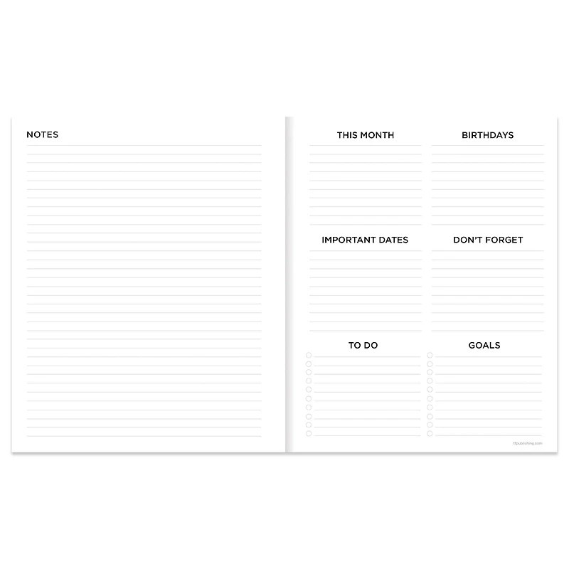 TF Publishing Medium 2024 Blue Blocker Monthly Planner