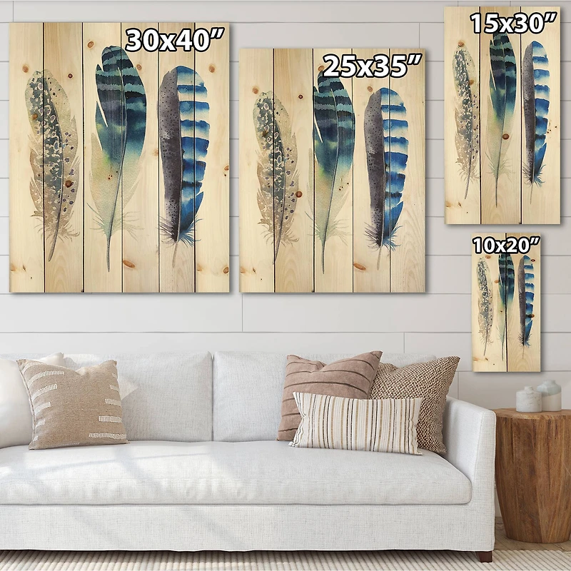 Designart - Colourful Boho Feathers I