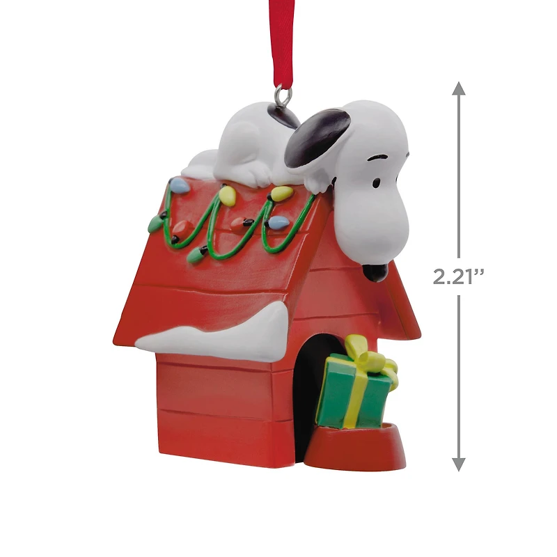 Hallmark Peanuts® 2.25" Snoopy on Holiday Doghouse Ornament
