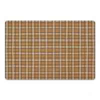 Orange Multi Plaid Floor Mat