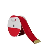 2.5" x 60ft. Burgundy Velvet with Gold Back Wired Jumbo Ribbon by Celebrate It®