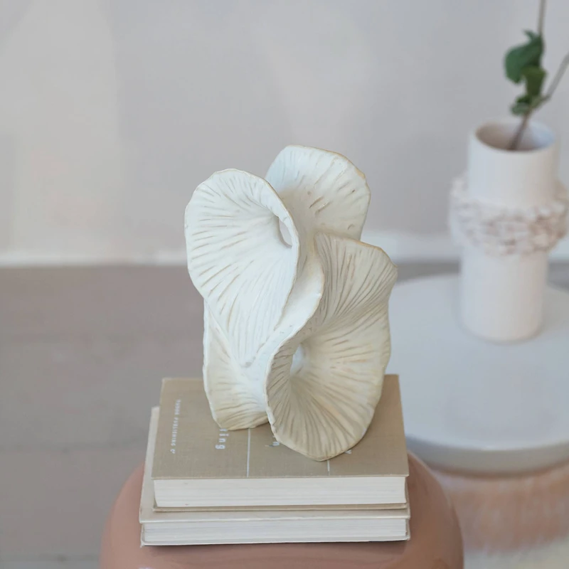 Hello Honey® 10.25" Matte White Blossom Essence Stoneware Sculpture