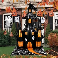 58" Halloween Haunted House Standing Foil Balloon Decoration