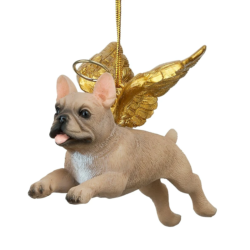 Design Toscano Honor the Pooch French Bulldog Angel Ornament