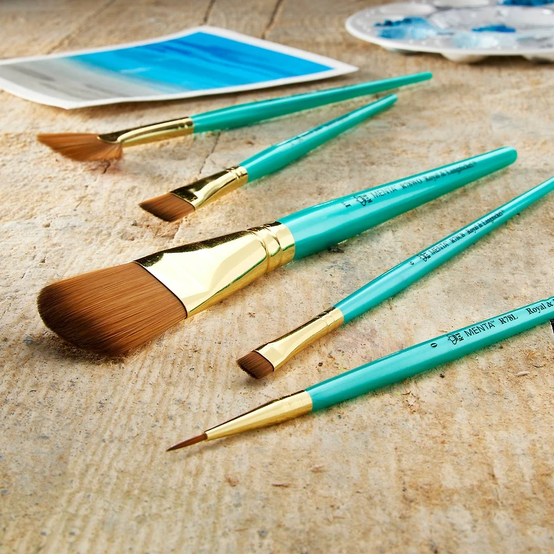 12 Packs: 5 ct. (60 total) Menta™ Synthetic Sable Acrylic Variety Brush Set