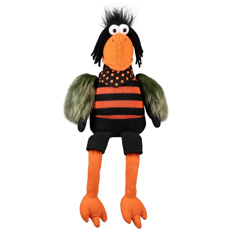 Plush Sitting Crow Halloween Figure - 17"